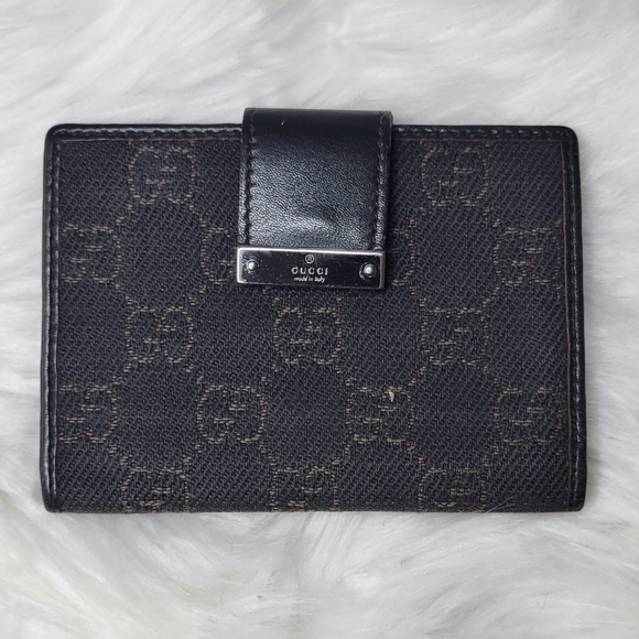 Gucci GG Canvas and Leather Bifold Card Holder - Picture 1 of 16